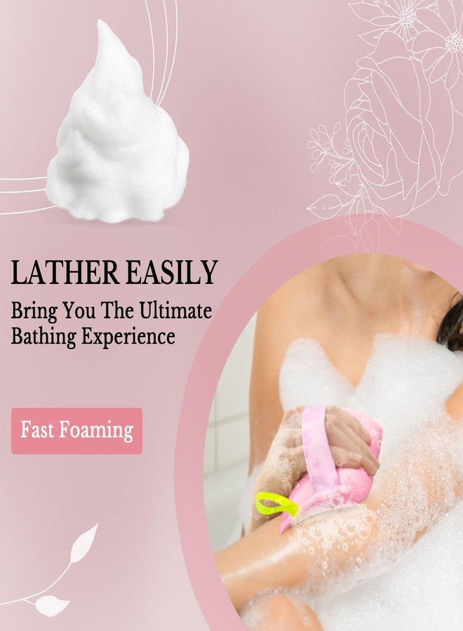 MIG4U Exfoliating Body Scrubber Sponge Exfoliate Dead Skin Bath Sponge for Shower, Luxury Foaming Skin Scrubber for Women Men, 3 Pack Macaroon - Image 4
