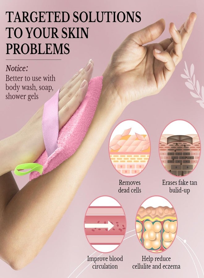 MIG4U Exfoliating Body Scrubber Sponge Exfoliate Dead Skin Bath Sponge for Shower, Luxury Foaming Skin Scrubber for Women Men, 3 Pack Macaroon - Image 2