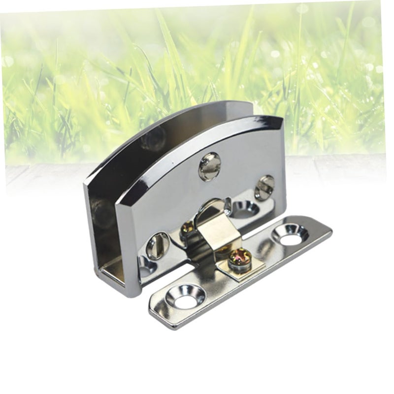 Brushed Nickel Zinc Alloy Glass Clamp Hinge Fixation For Square Glass Panels - Image 3