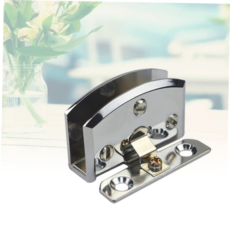 Brushed Nickel Zinc Alloy Glass Clamp Hinge Fixation For Square Glass Panels - Image 5