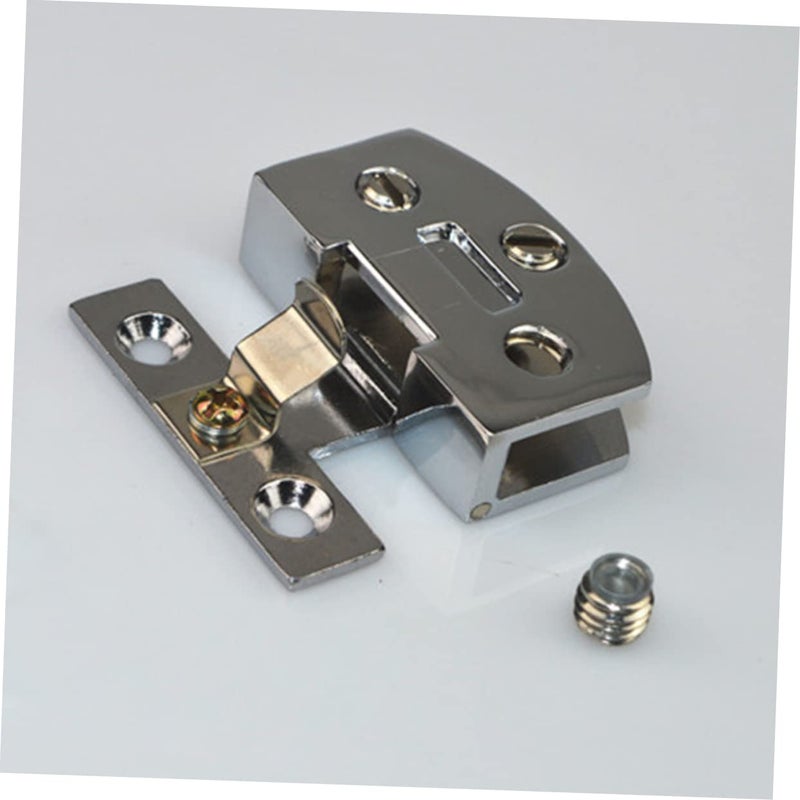 Brushed Nickel Zinc Alloy Glass Clamp Hinge Fixation For Square Glass Panels - Image 4