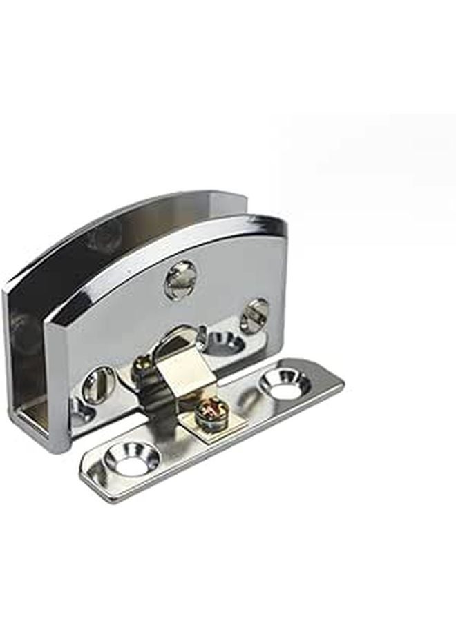 Brushed Nickel Zinc Alloy Glass Clamp Hinge Fixation For Square Glass Panels - Image 1