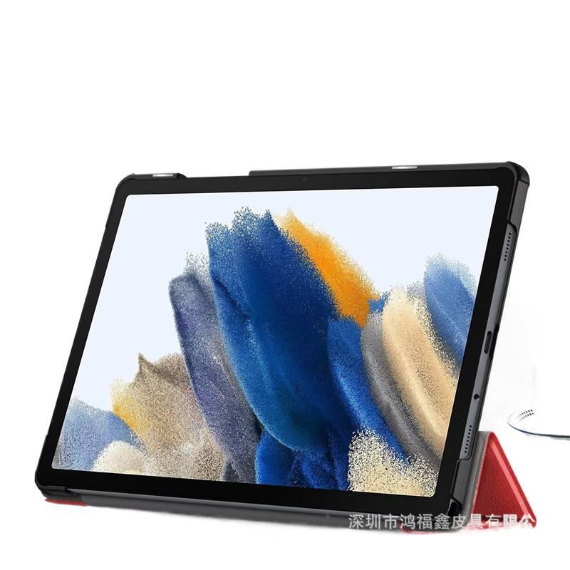 حافظة سامسونج تاب باللون أصفر مع غطاء حماية ووظيفة حامل وحمل يومي للتابلت بوظيفة حامل Samsung Tab Folio قابلة للطي متوافقة مع عدة موديلات سامسونج جالكسي تاب للهدايا سهل الحمل - Image 3