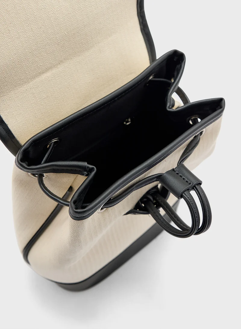 Ginger Minimalist Color Block Backpack