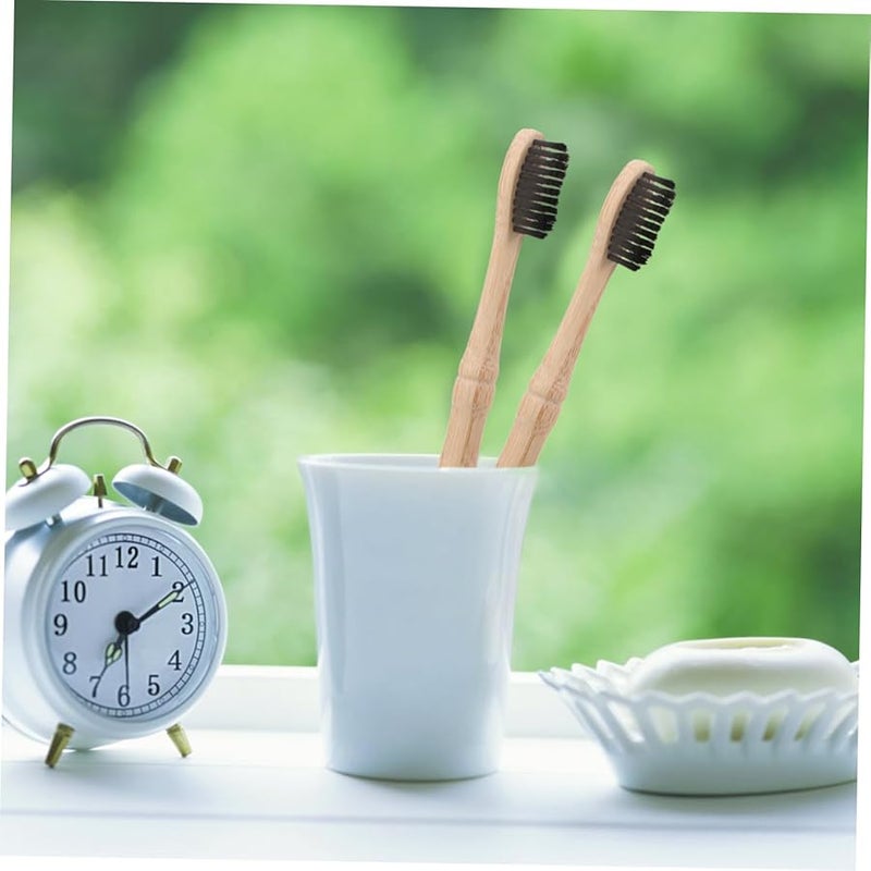 VALICLUD Soft Bristle Toothbrush 4 Pack Blue Ergonomic Handle for Adults Travel Oral Care - Image 5