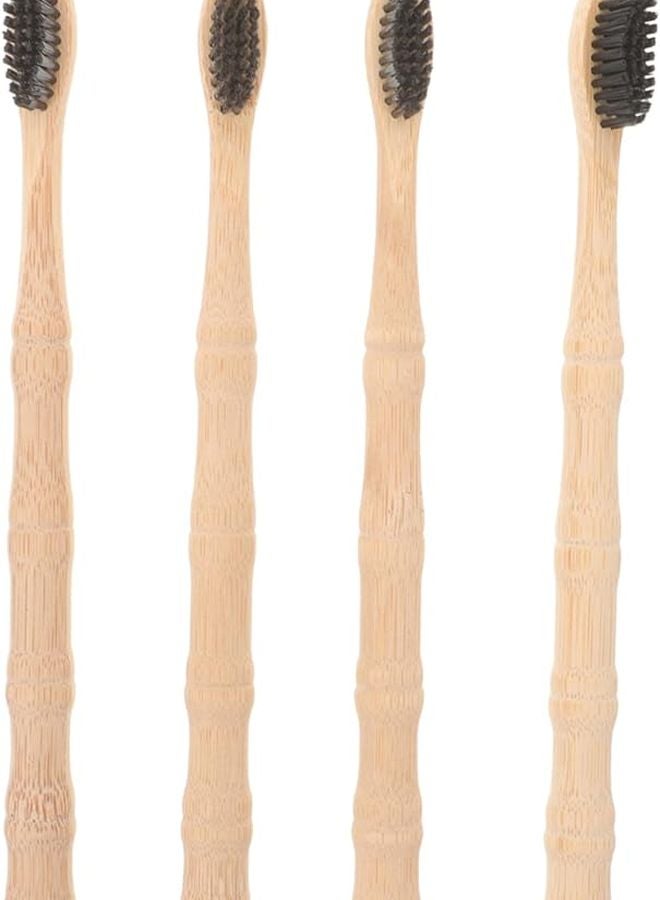 VALICLUD Soft Bristle Toothbrush 4 Pack Blue Ergonomic Handle for Adults Travel Oral Care - Image 1