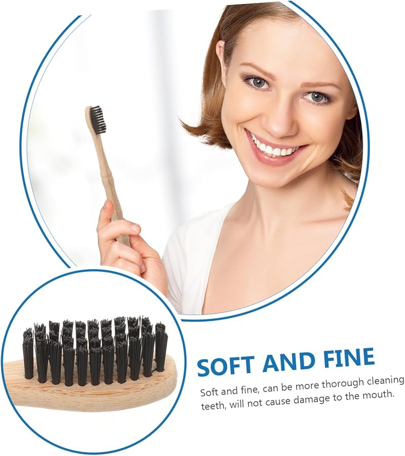 VALICLUD Soft Bristle Toothbrush 4 Pack Blue Ergonomic Handle for Adults Travel Oral Care - Image 4