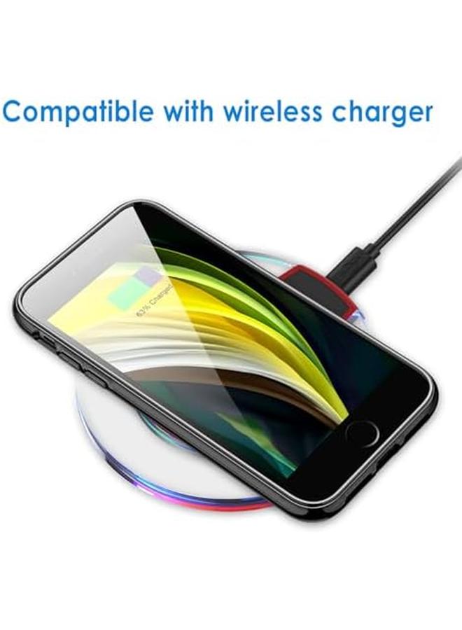 جي تيك جراب لهاتف Iphone Se 3 2 2022 2020 إصدار Iphone 8 وIphone 7 مقاس 4.7 بوصة، غطاء خلفي شفاف مقاوم للصدمات غير قابل للاصفرار ومضاد للخدش باللون الأسود - Image 4