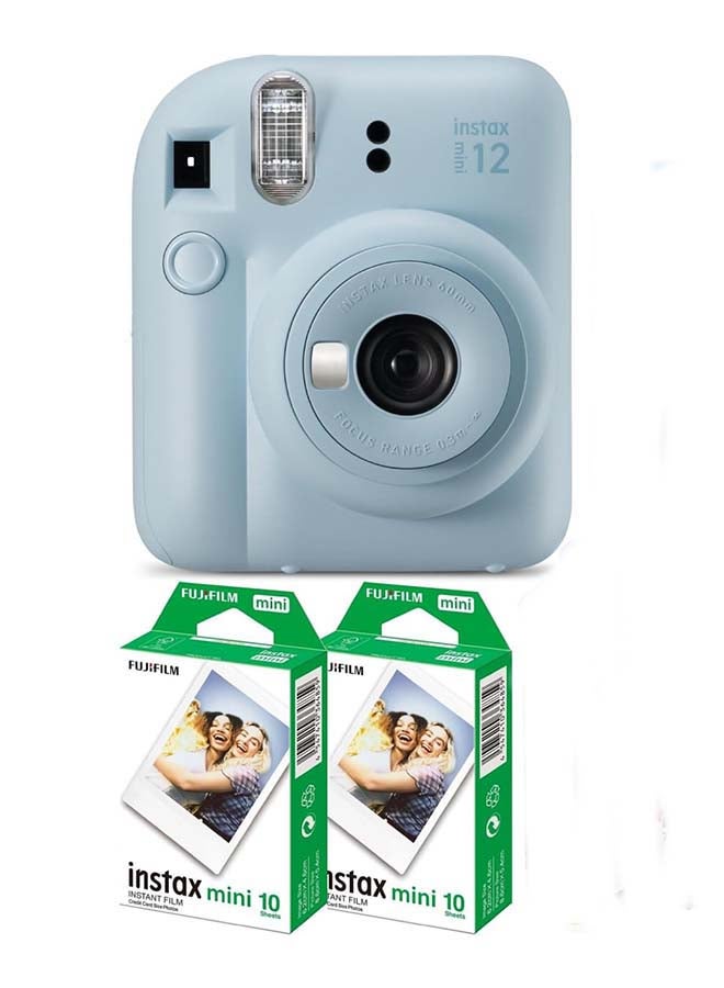 فوجي فيلم كاميرا Instax Mini 12 للأفلام الفورية مع مجموعة من 20 فيلمًا - Image 1
