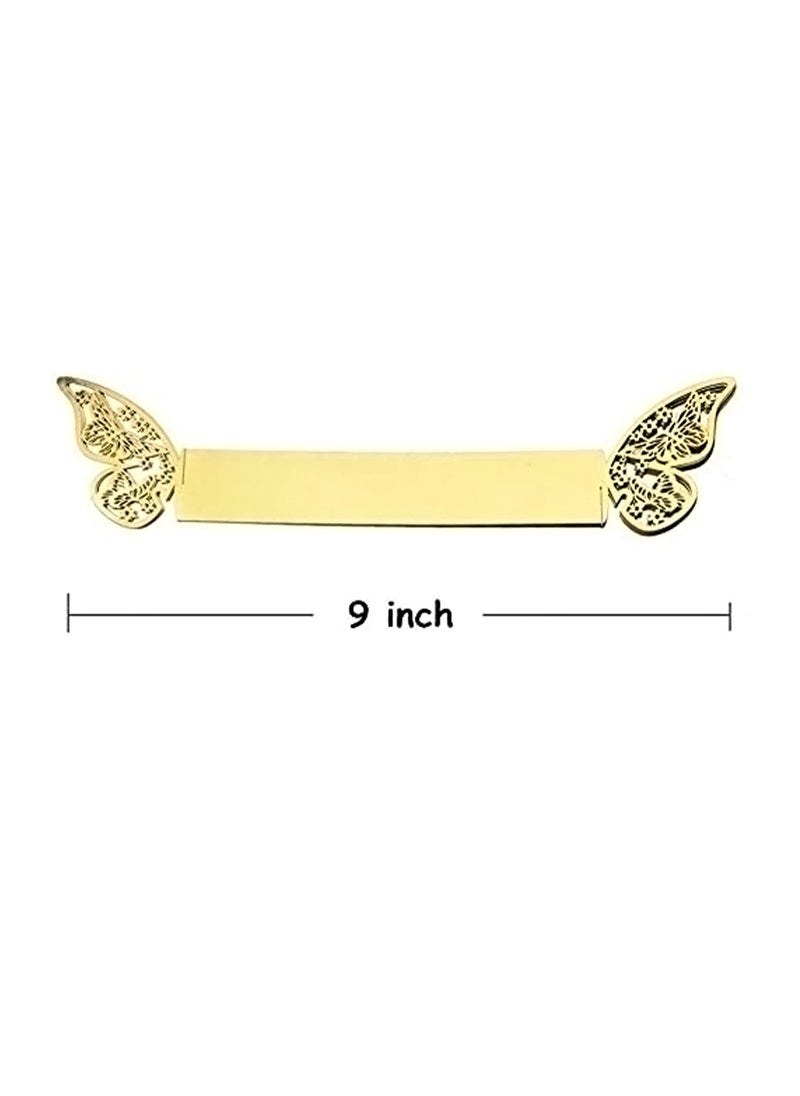 SYOSI - Napkin Rings, Table Decoration Beautiful and Practical, Laser Cut Butterfly Shape Foil Paper Holder, for Weddings Party Serviette Restaurant (Gold 100Pcs) - Image 1