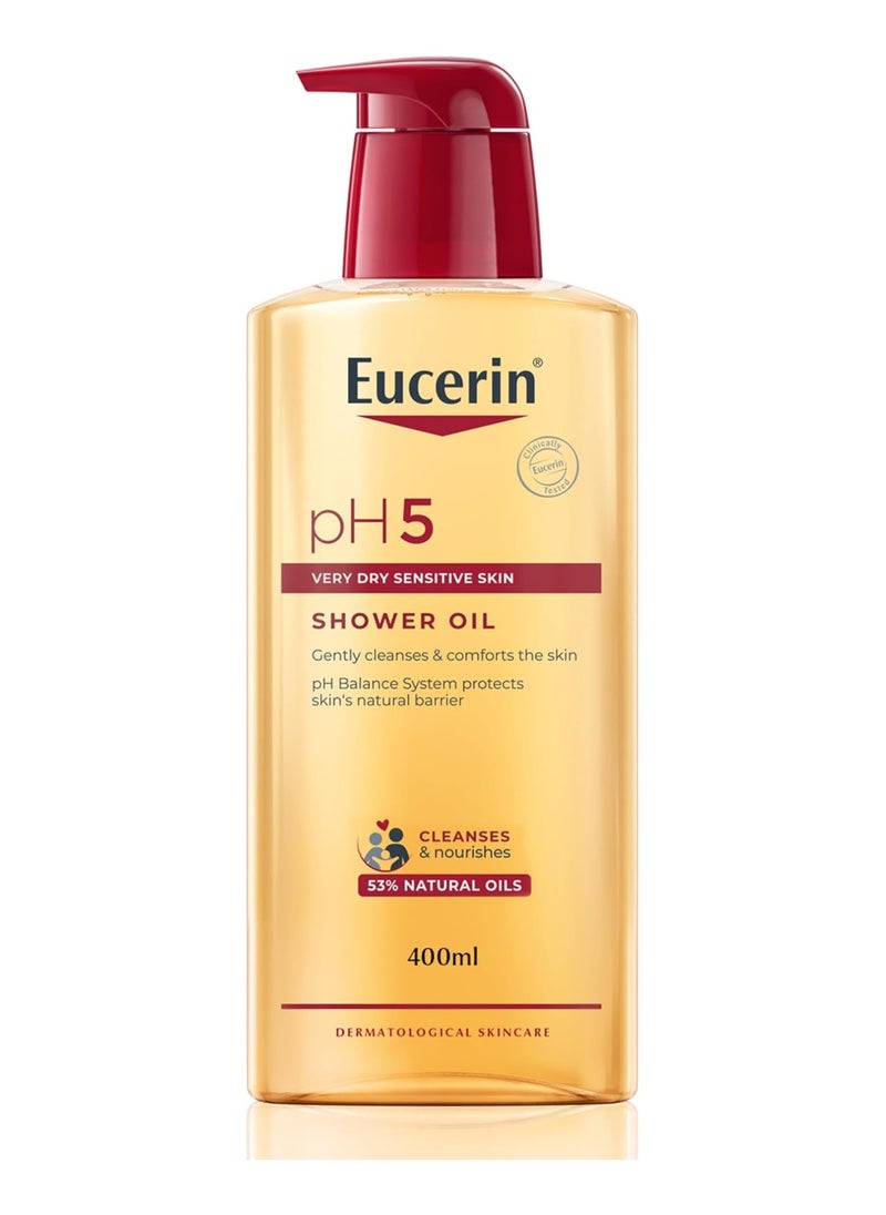 Eucerin Eucerin pH5 Shower Oil for Dry & Sensitive Skin, 400ml  - Image 1