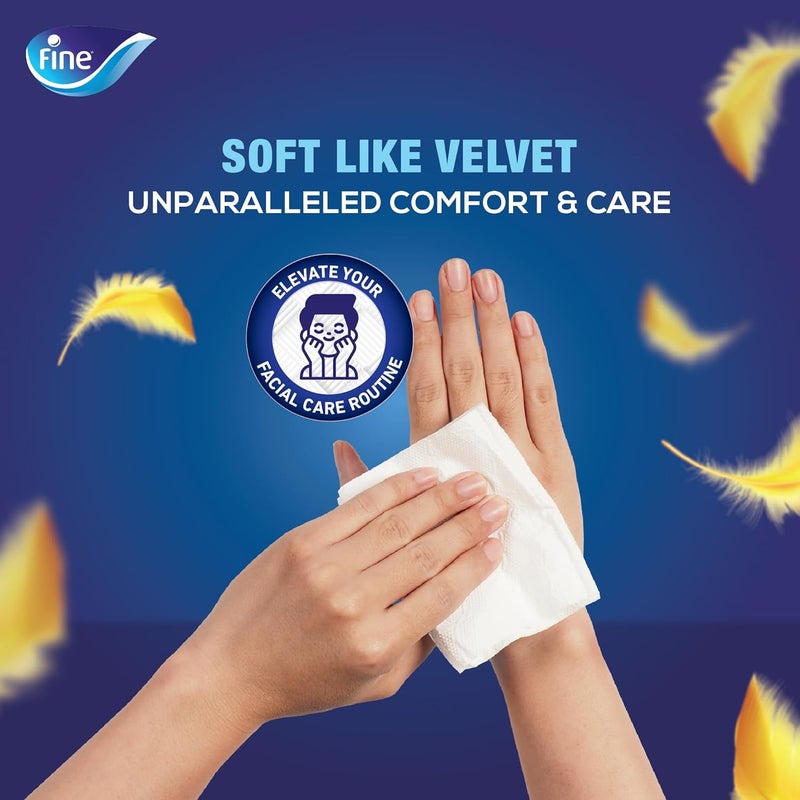 Fine مناديل وجه فاخرة 3 طبقات من فاين - Image 3