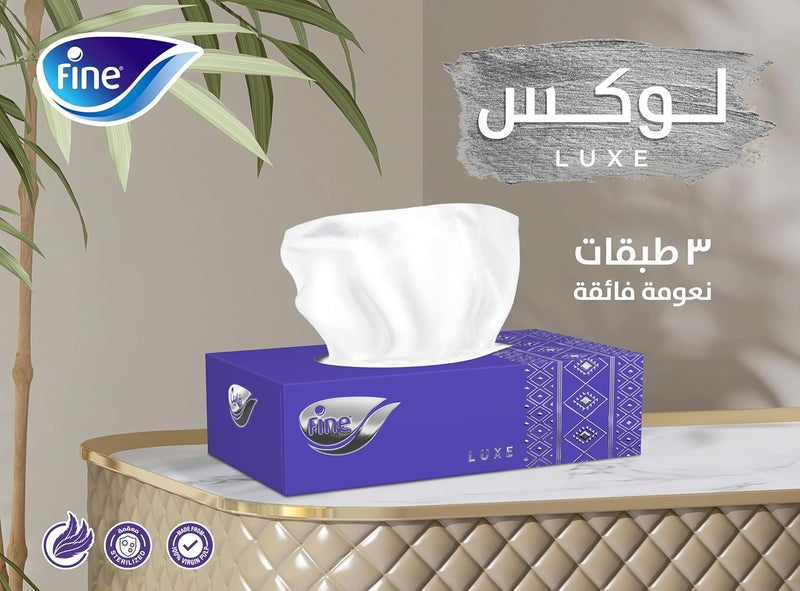 Fine مناديل وجه فاخرة 3 طبقات من فاين - Image 2