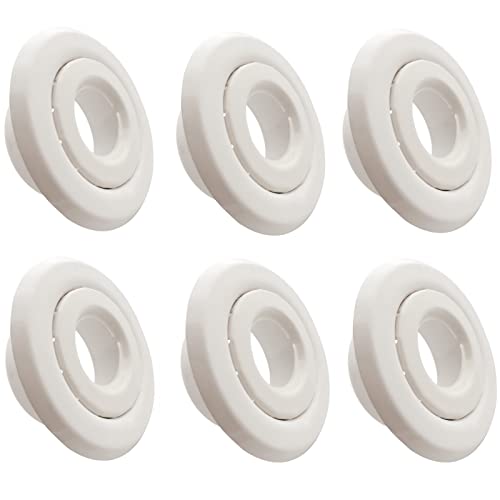 Happy Tree (6 Pack) 3/4" IPS Fire Sprinkler Head Escutcheon Plate Standard Cover Trim Ring Two Piece Rosette White Fire Sprinkler Covers for Ceiling - Image 1