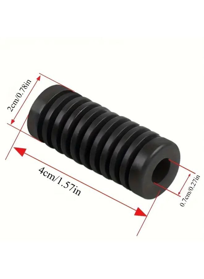 Universal Black Motorcycle Gear Shift Shifter Lever Foot Peg Pedal Rubber Cover Pad 1pc - Image 2