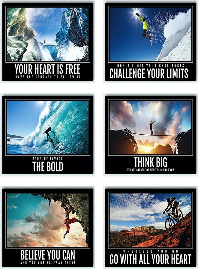 KARTMEN Inspirational Wall Art | Motivational Wall Art | inspirational Wall Decor | Quote Posters -12 x 18 - pack of 6(Multicolor) - Image 1
