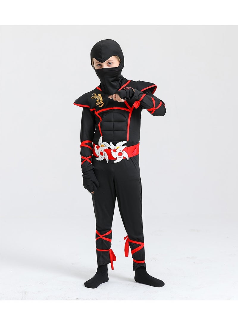 Creations Ninja Costume for Kids, Deluxe Ninja Cosplay Halloween Costume for Boys Dress Up - Image 1