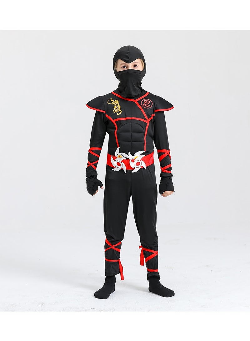 Creations Ninja Costume for Kids, Deluxe Ninja Cosplay Halloween Costume for Boys Dress Up - Image 2