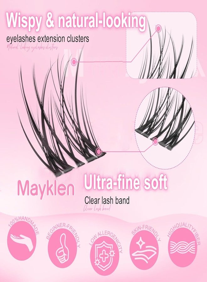 Mayklen 120Pcs Cluster Eye Lashes For Women 8-14MM Size Cluster Eyelashes Extension Kit Lash Clusters With Bond & Seal and Tweezers For False Eyelashes Curly - Image 5