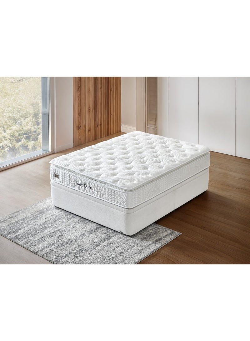 أمسى مرتبة سويس كوين بوكيت معزول الفاخرة - ارتفاع 31 سم، سوست منفصلة لدعم دقيق وراحة قصوى، قماش مسامي، تخفيف ضغط، تقليل حركة الشريك، نوم هادئ وصحي - Image 3