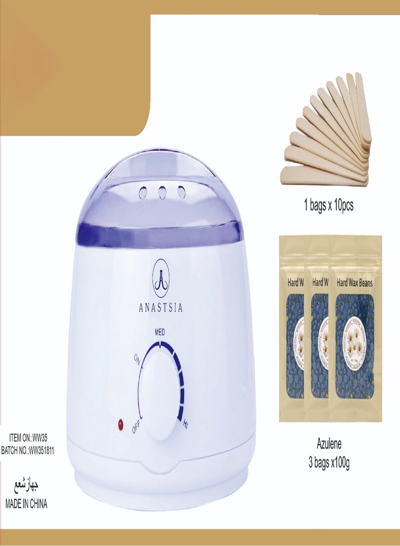ANATASIA Electric Hot Wax Heater With Wax Applicator Sticks - Image 1