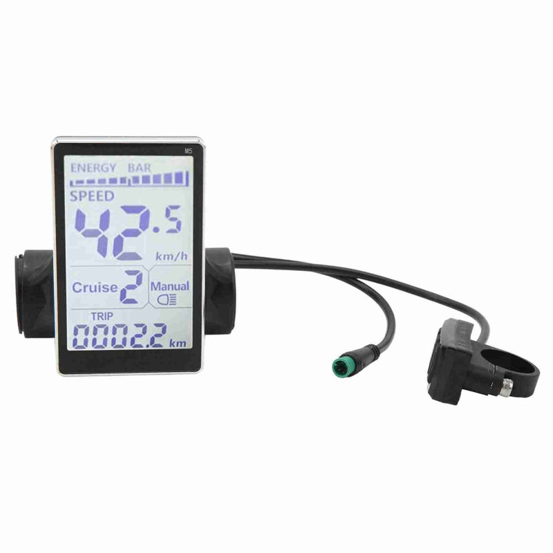 Electric Bike LCD Meter 5 Pin 24V 36V 48V 60V Universal E Scooter M5 LCD Panel Screen for 31.8 22.2mm Electric Bikes - Image 4