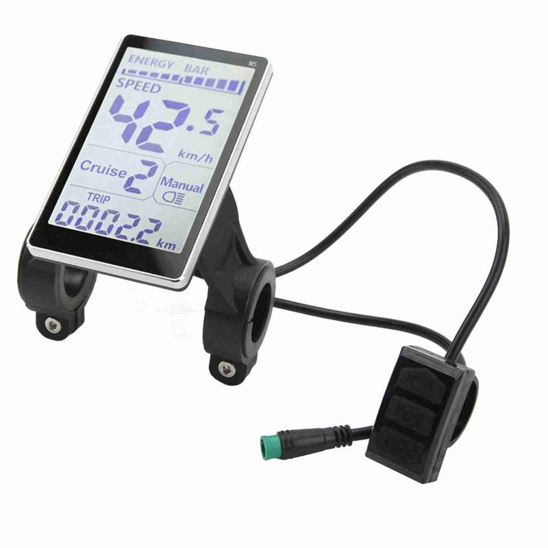 Electric Bike LCD Meter 5 Pin 24V 36V 48V 60V Universal E Scooter M5 LCD Panel Screen for 31.8 22.2mm Electric Bikes - Image 5