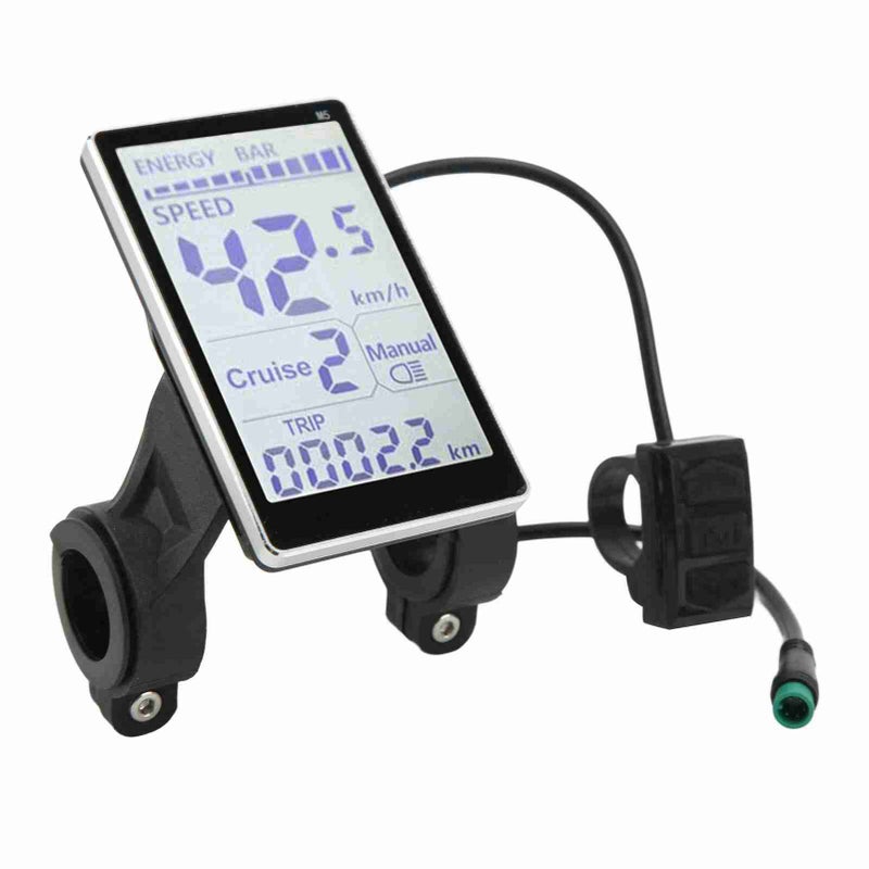 Electric Bike LCD Meter 5 Pin 24V 36V 48V 60V Universal E Scooter M5 LCD Panel Screen for 31.8 22.2mm Electric Bikes - Image 3