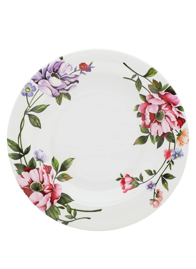 Abir 12-Piece Melamine Deep Plate Set 18 CM / 7.09 INCH White/Floral  - Image 3