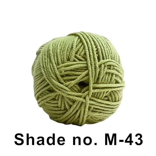 VCR 4ply Mileatry Green Yarn, 100 Grams Hank, 190 Meters Length, Acrylic Ball for Crochet and Knitting, Soft Crosia Threads, Pack of 1 Yarn, Suitable for DIY Crafts - Image 2