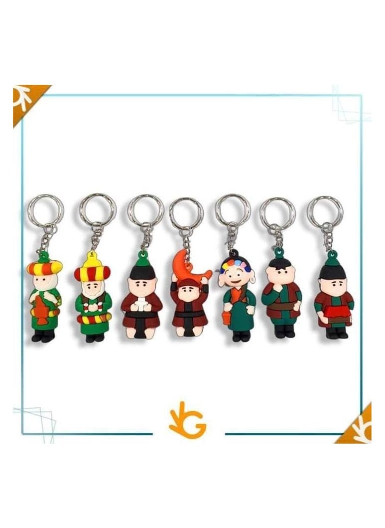 Generic Ramadan Figures Keychain Medal, Set of 2 Pieces - Ramadan Artists Medal, Multi Color  - Image 1