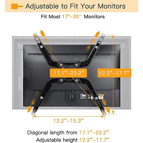 ErGear VESA Mount Adapter, Universal Non-VESA Monitor Stand Adapter for 17 to 27 Inch Screens, VESA Bracket 75x75 mm - EGMUA4 - Image 3