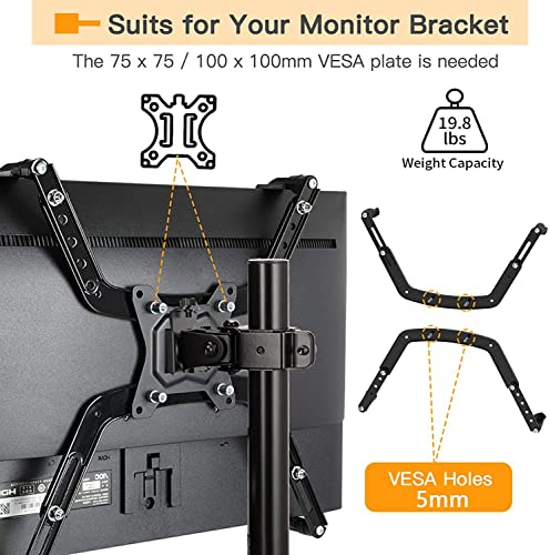 ErGear VESA Mount Adapter, Universal Non-VESA Monitor Stand Adapter for 17 to 27 Inch Screens, VESA Bracket 75x75 mm - EGMUA4 - Image 4