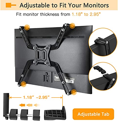 ErGear VESA Mount Adapter, Universal Non-VESA Monitor Stand Adapter for 17 to 27 Inch Screens, VESA Bracket 75x75 mm - EGMUA4 - Image 2