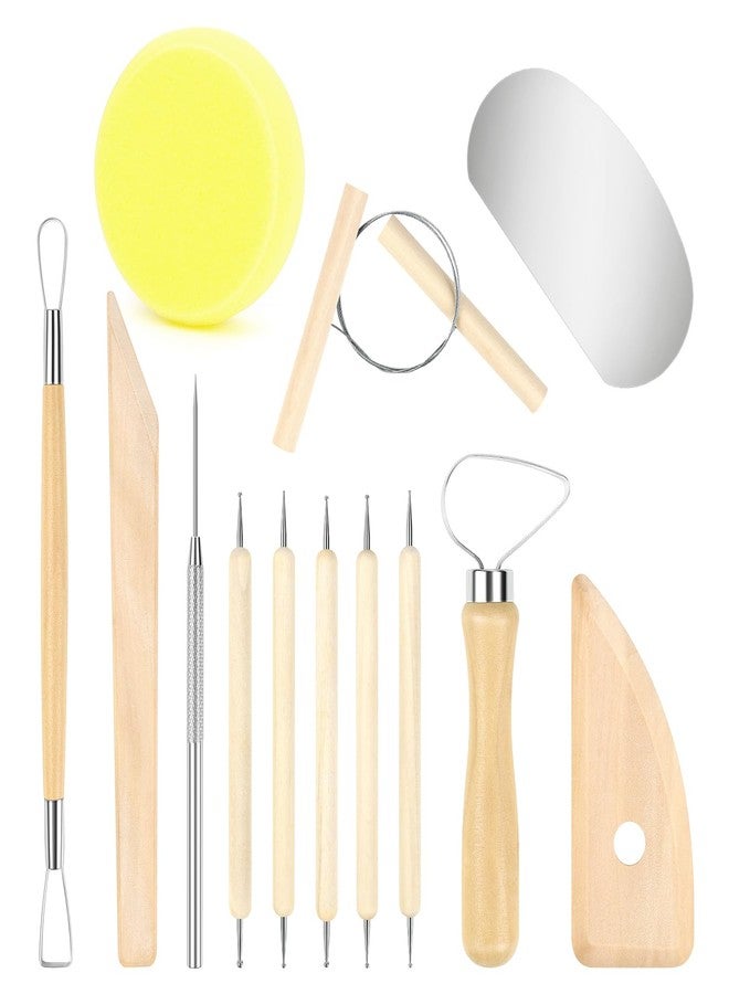 yuntop 13 Pcs Clay Tools Kit, Pottery & Clay Sculpting Tools, Polymer Clay Tools for Adults, Pottery Craft, Drawing, Dotting, Baking, Carving, Molding, Modeling, Shaping - Image 1