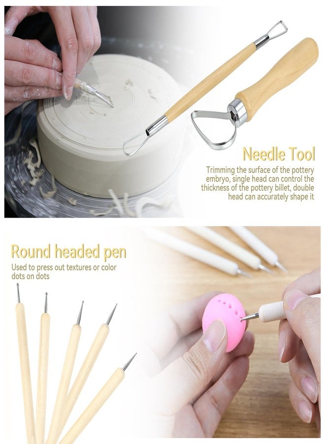 yuntop 13 Pcs Clay Tools Kit, Pottery & Clay Sculpting Tools, Polymer Clay Tools for Adults, Pottery Craft, Drawing, Dotting, Baking, Carving, Molding, Modeling, Shaping - Image 5