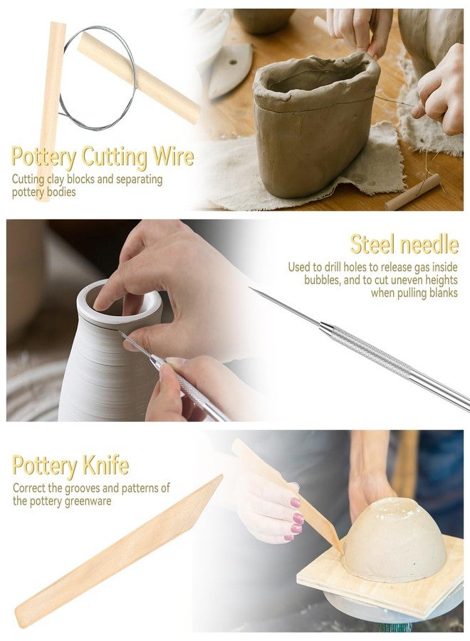 yuntop 13 Pcs Clay Tools Kit, Pottery & Clay Sculpting Tools, Polymer Clay Tools for Adults, Pottery Craft, Drawing, Dotting, Baking, Carving, Molding, Modeling, Shaping - Image 4
