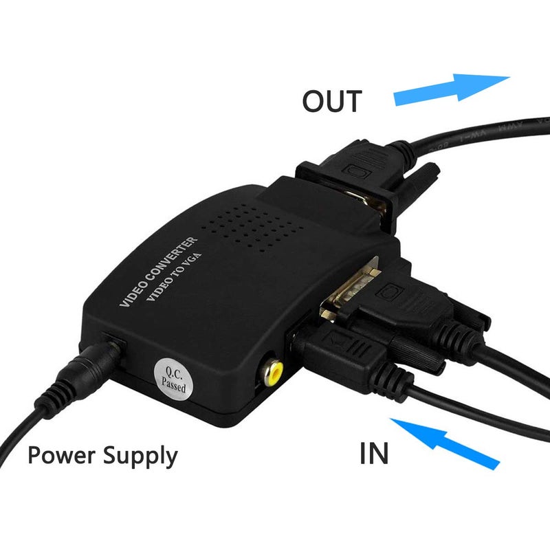 Wiistar AV S-Video Composite to VGA Video Converter Box for DVD DVR VCR Monitor - Image 4