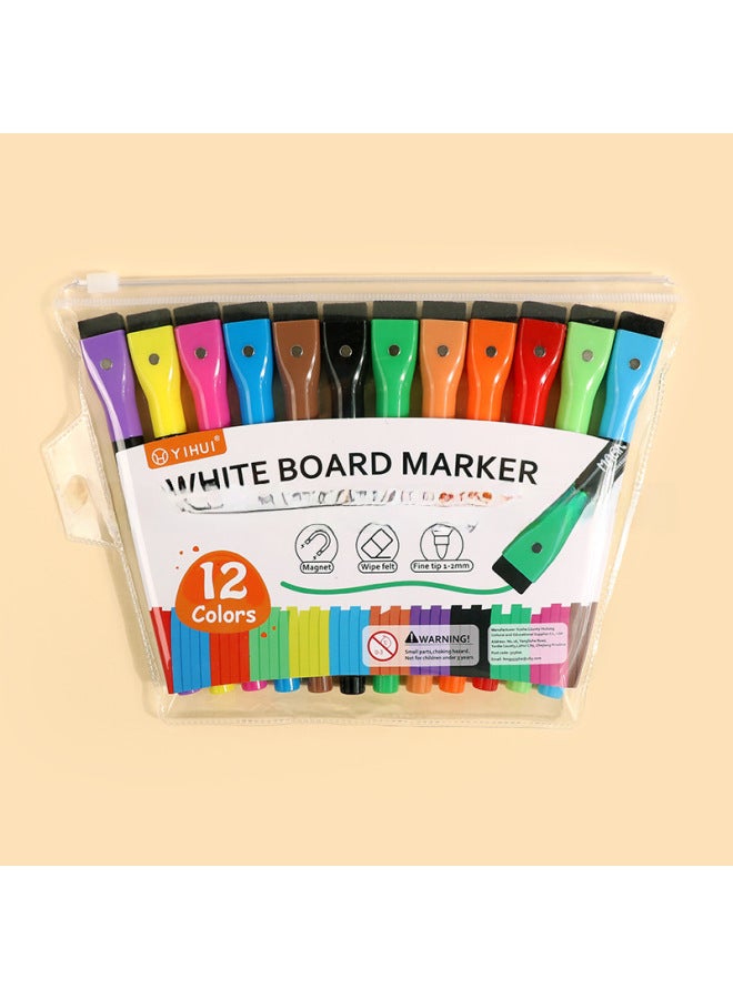 YIHUI Magnetic Whiteboard Pen Large Capacity Fine Head Plastic Water-based Children Erasable Floating Pen No Mark Marker - Image 1