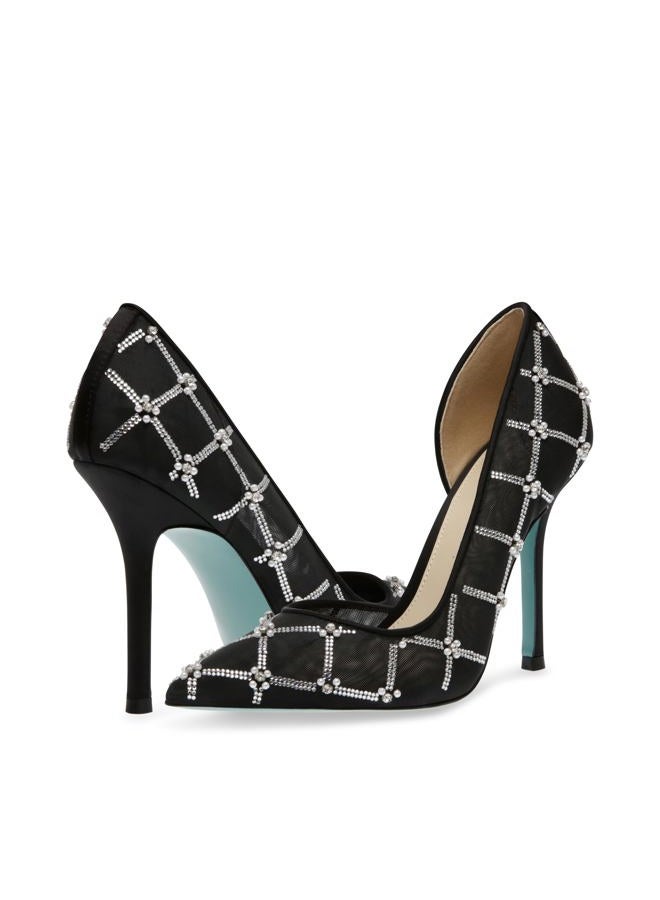 Betsey Johnson Womens Cruze Embellished Satin Pumps, Black, 5.5 - Image 3