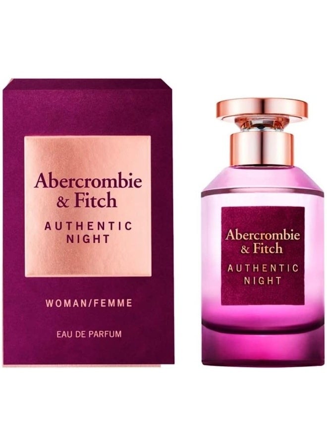 Abercrombie & Fitch Authentic Night Eau De Parfum For Women - Image 1
