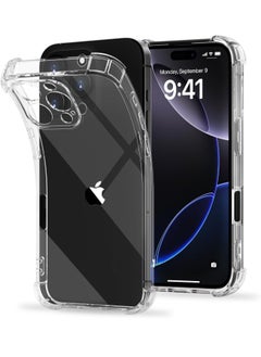 Case Compatible with iPhone 16 pro max Case, Crystal Clear Case Designed for iPhone 16 pro max TPU Case with 4 Corners Shockproof Protection and Camera Protection Anti-Fall Clear Case