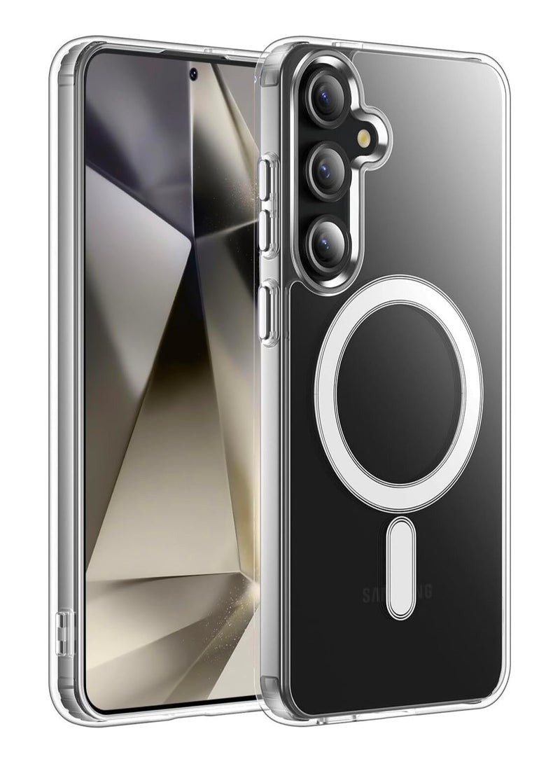 CATANES Samsung Galaxy S24 Case Translucent TPU Bumper Shockproof Phone Cover with Built-in Magnet Non-Yellowing Case Cover Compatible with MagSafe