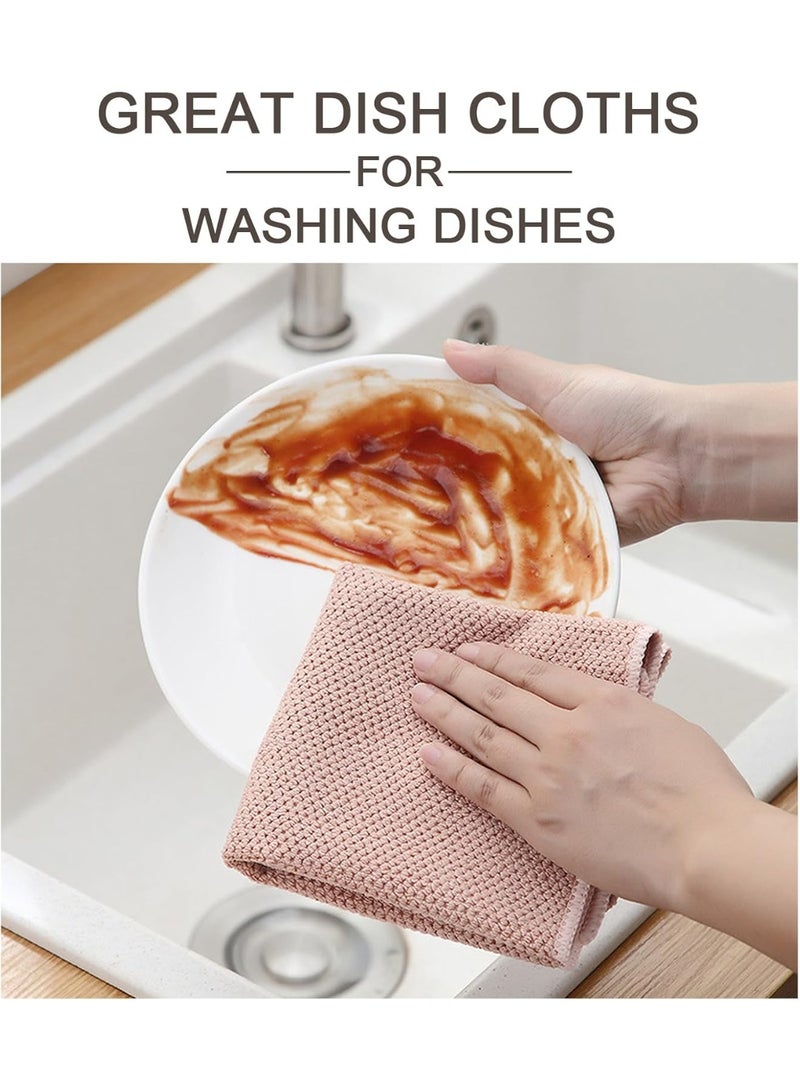 12 Pack Kitchen Dish Cloths,Dish Cloths For Washing Dishes,Super Absorbent Microfiber Cleaning Cloth, Premium Waffle Dish Towels For Kitchen, 12x12 Inches - Image 4