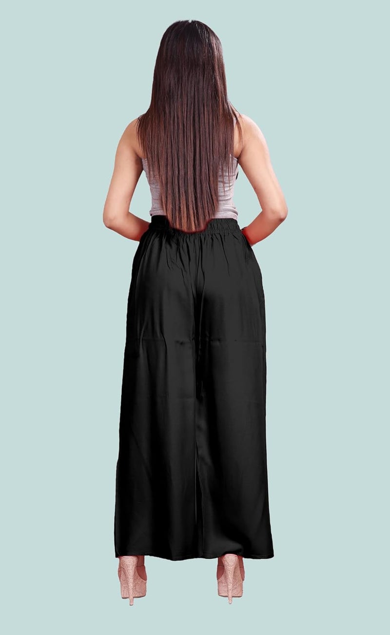 VIG TRENDS Women's Wide Leg Palazzo Pants, High Waist, Drawstring Closure, Casual Loose Fit Trousers - Image 4