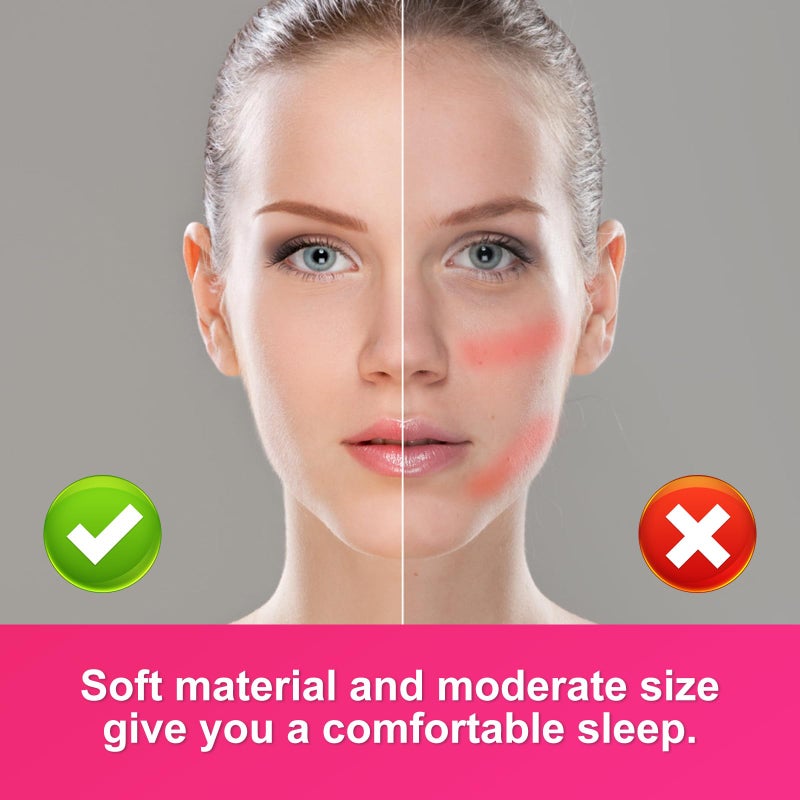 XIHIRCD 4pcs Headgear Strap Covers for CPAP, Soft Face Cushion Pads Reusable Mask Liners Reduce Indentation & Red Marks (Rose Red) - Image 5