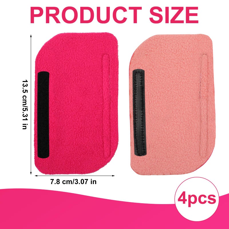 XIHIRCD 4pcs Headgear Strap Covers for CPAP, Soft Face Cushion Pads Reusable Mask Liners Reduce Indentation & Red Marks (Rose Red) - Image 2