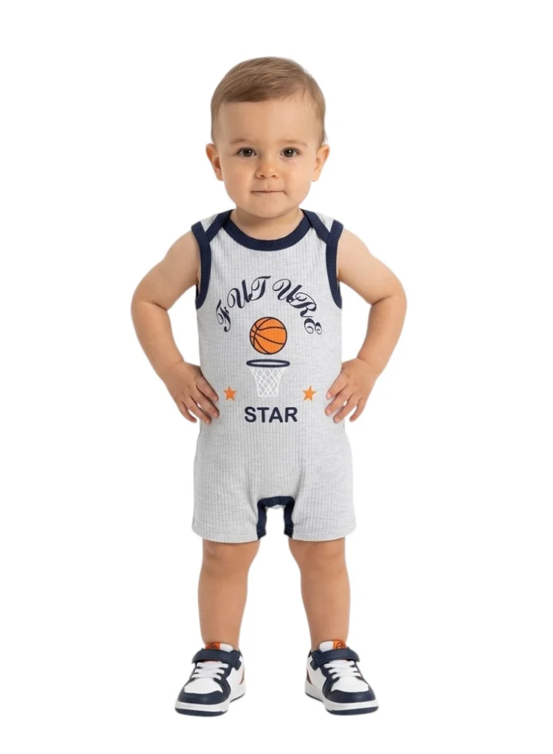بامبيميسي Baby  Cotton Little Star Bodysuit Short Sleeve  – 3-Piece Newborn Outfit