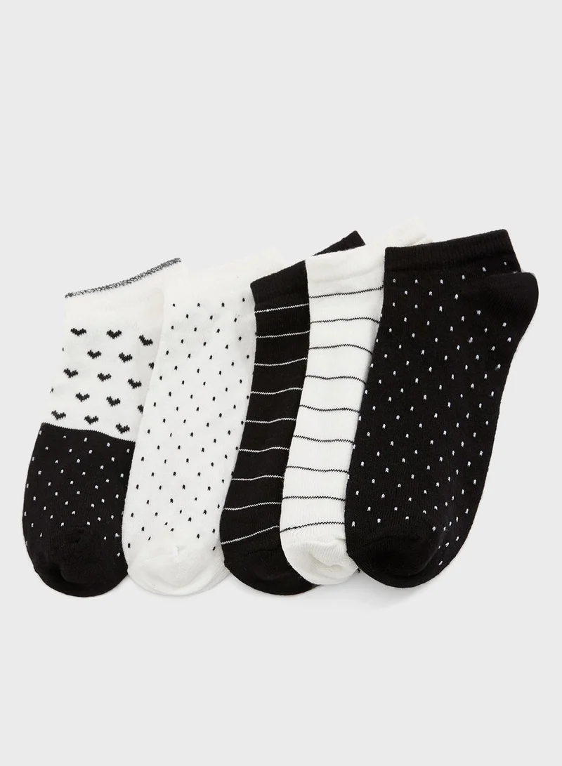 DeFacto 5 Pack Low Cut Socks