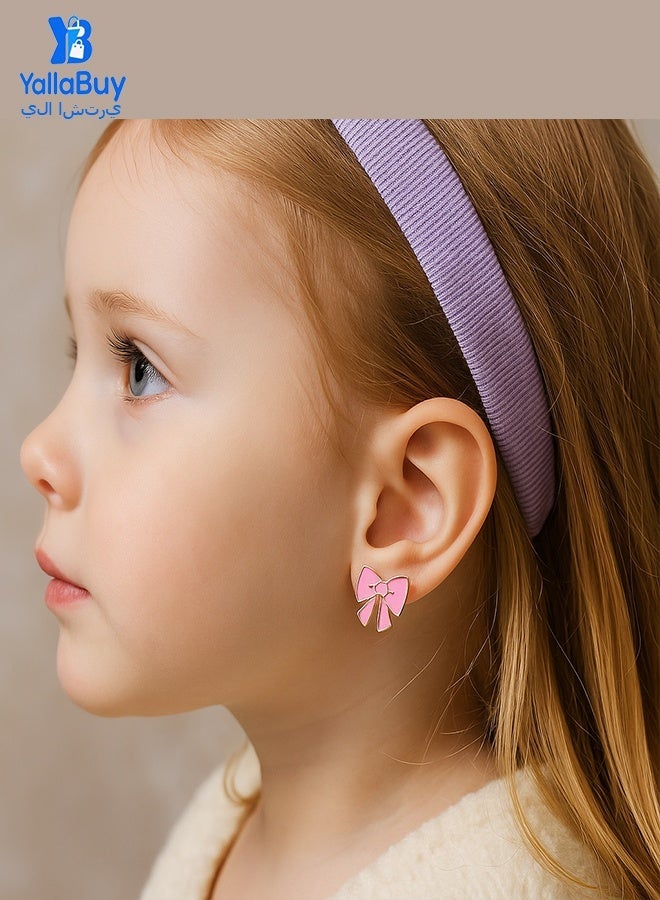 يلا اشتري مجموعة أقراط مضادة للحساسية للفتيات – 20 زوجًا من الأقراط اللطيفة للأطفال والنساء ذوي الأذنين الحساسة، مجموعة أقراط بدون نيكل مع مشبك خلفي، أقراط لطيفة للفتيات - Image 3